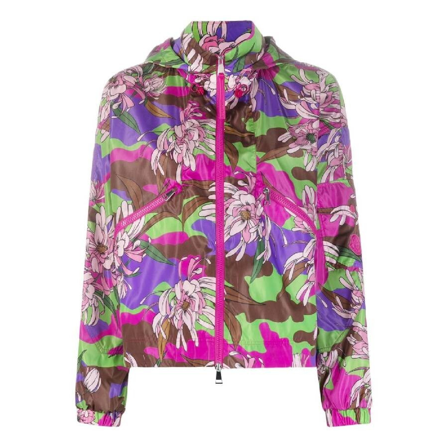 Moncler Floral-Print Long Sleeve Jacket - 5