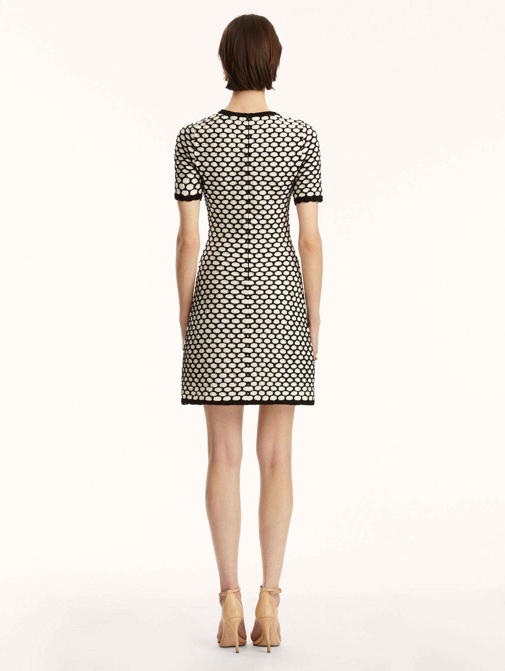 HONEYCOMB SEQUIN KNIT DRESS - 3