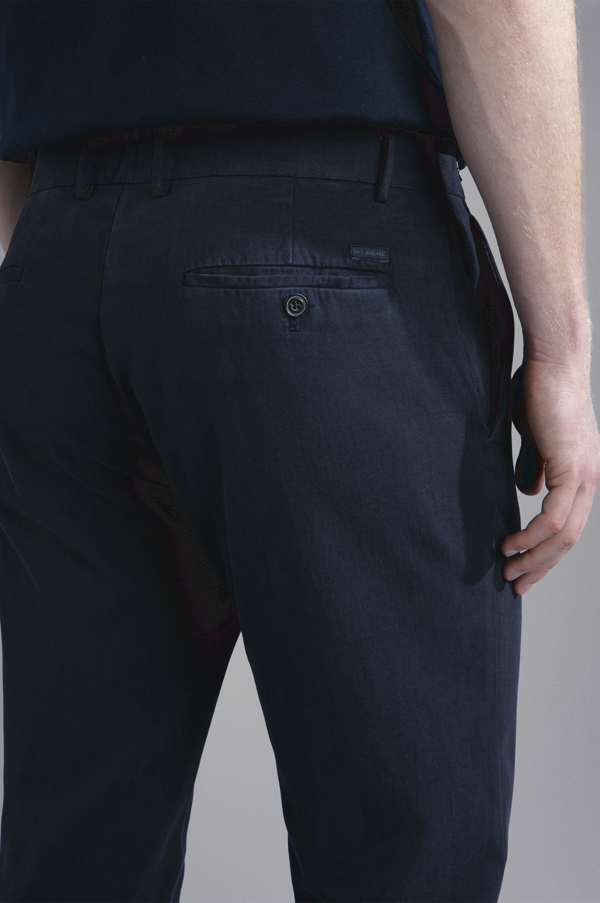 COTTON & CACHEMIRE CHINO TROUSERS - 4