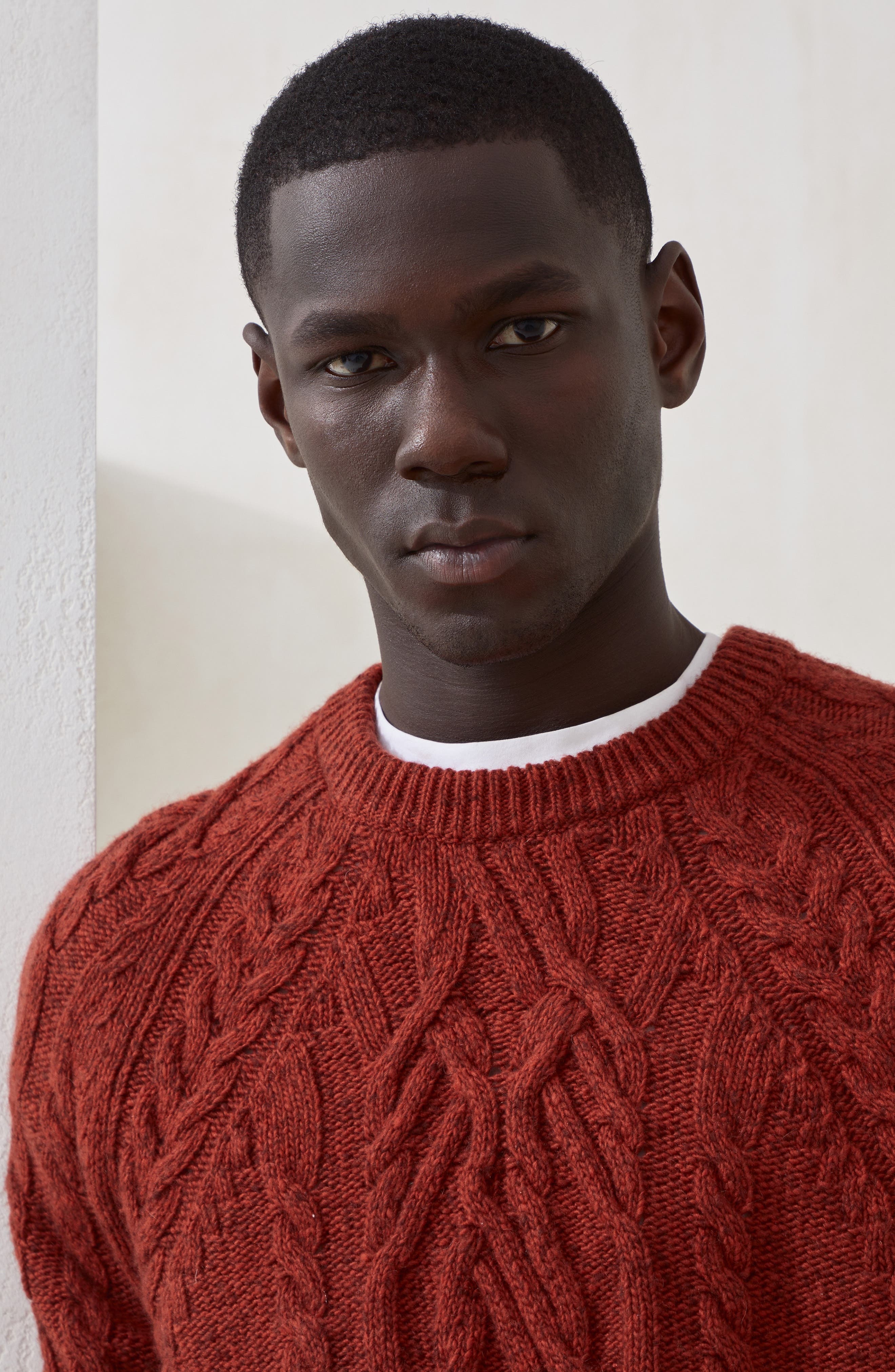 Brunello Cucinelli Cable knit sweater in Orange at Nordstrom - 4