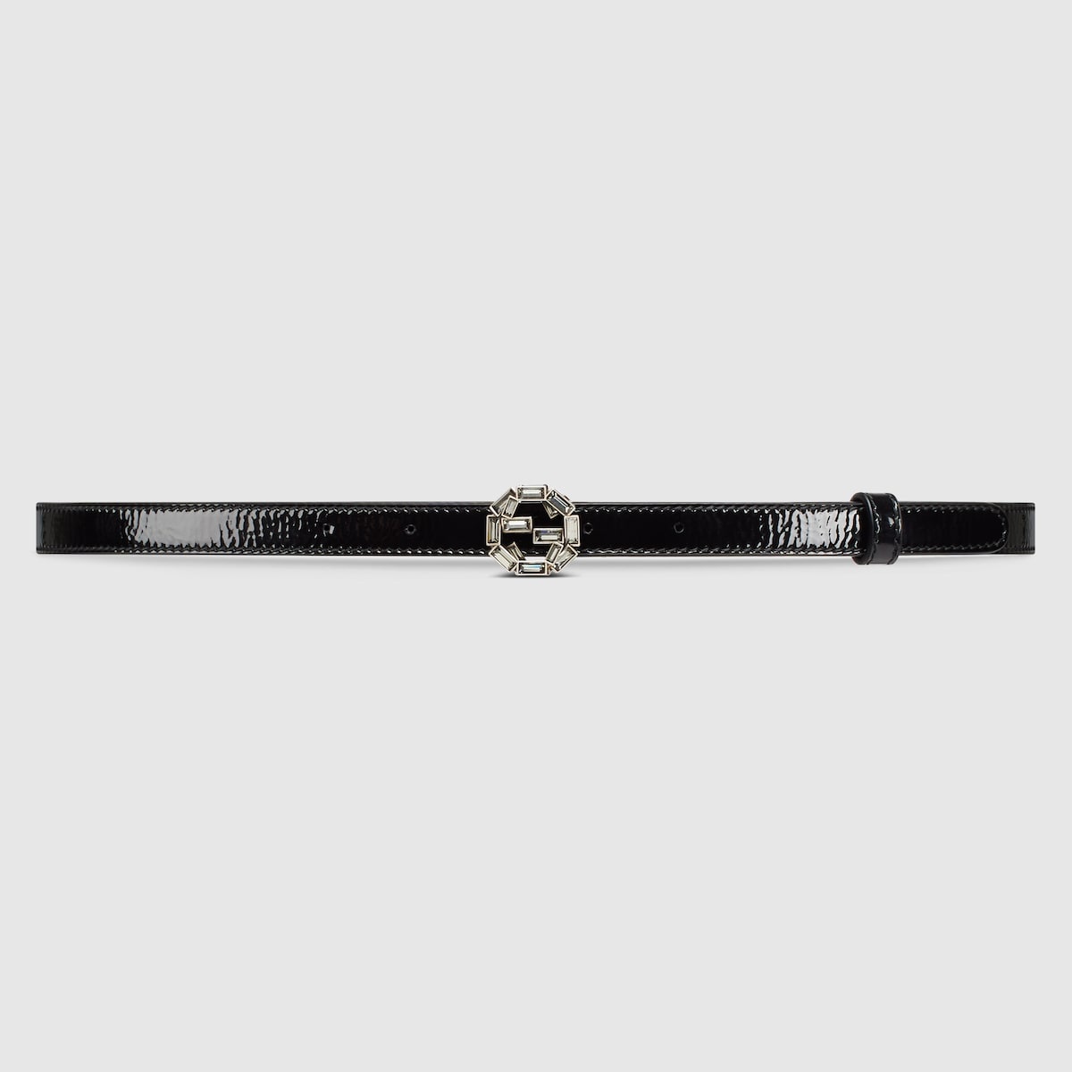 Thin belt with Round Interlocking G buckle - 1