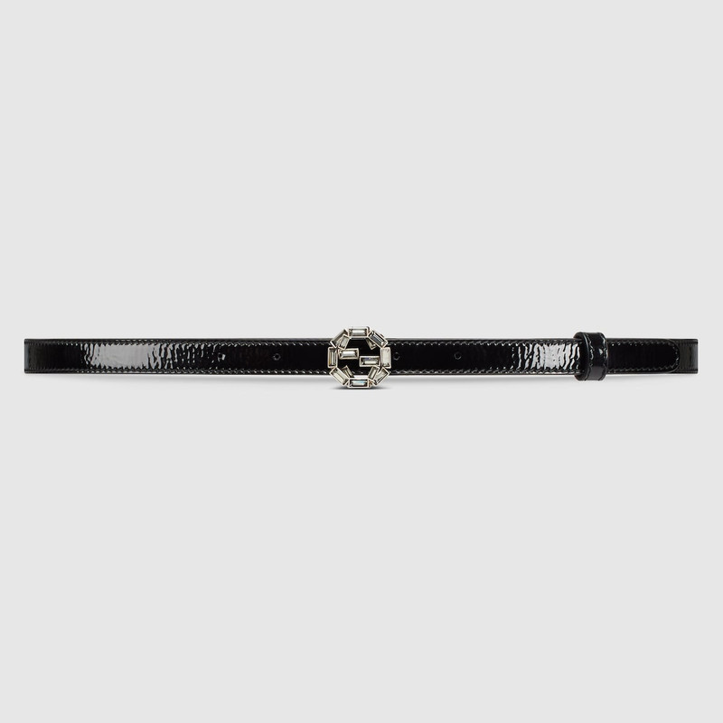 Thin belt with Round Interlocking G buckle 1