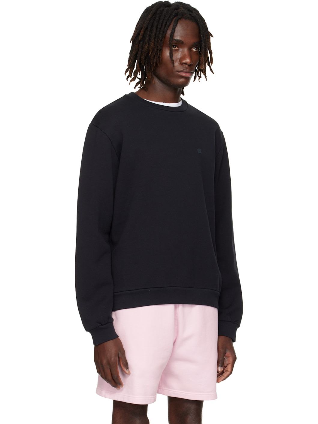 Black Crewneck Fleece Sweatshirt - 2