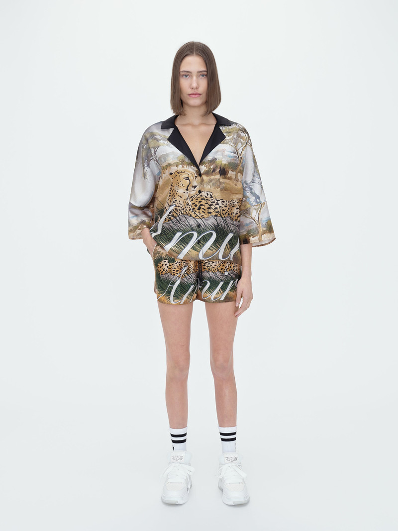AMIRI CHEETAH SILK SHORT outlook