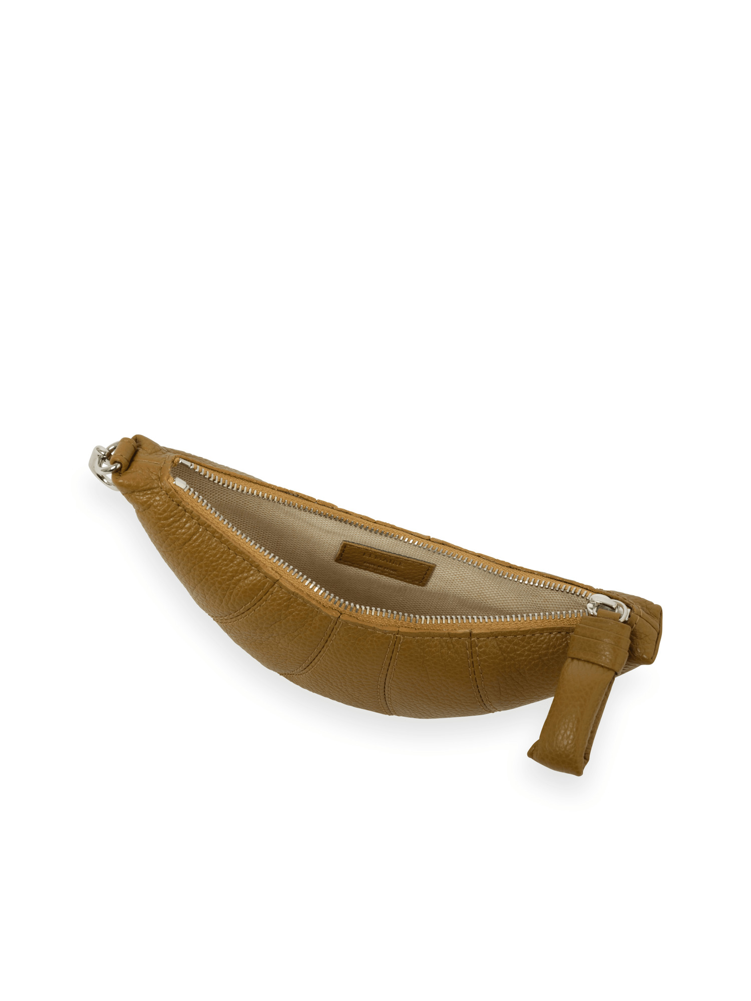 Crossbody Croissant Coin Purse in Bronze Khaki - 3