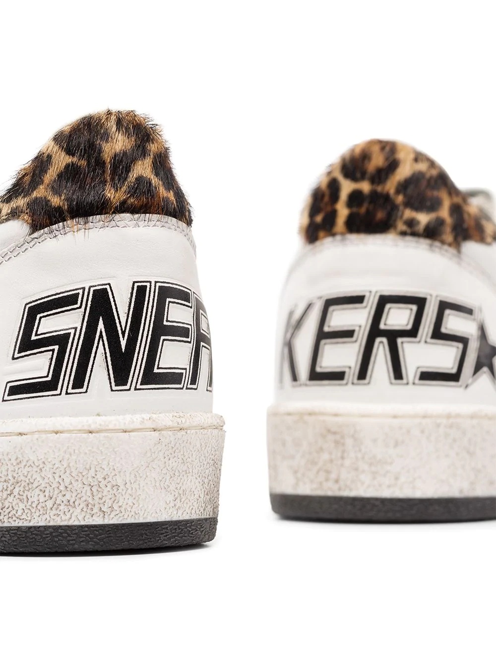 Ball Star leopard and snake-print sneakers - 4