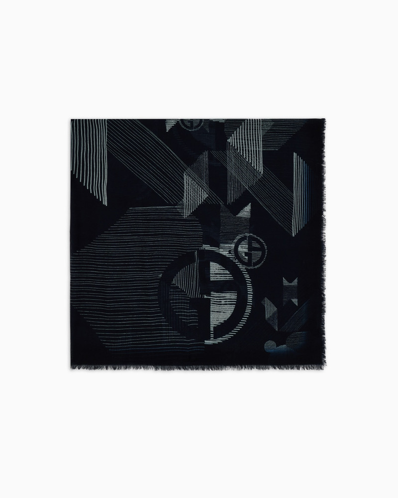 JACQUARD WOOL FOULARD 1