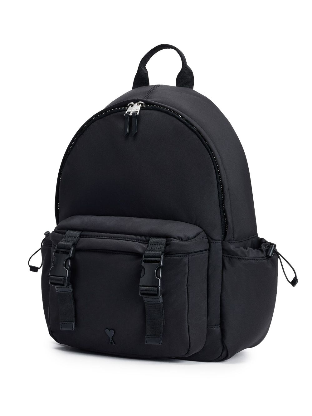logo-plaque zipped backpack - 3