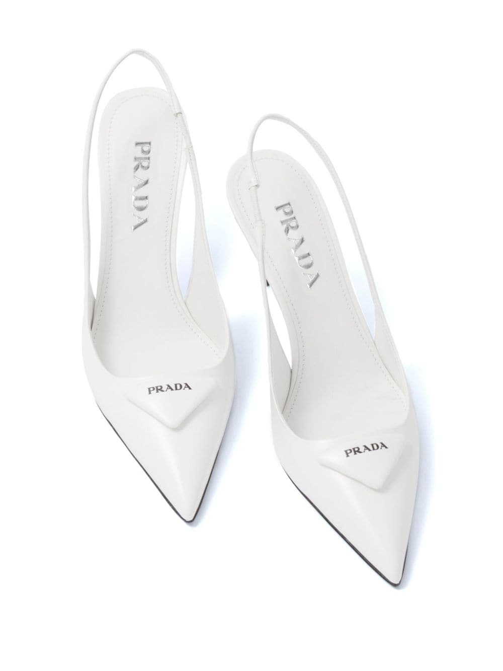 75mm leather slingback pumps - 6