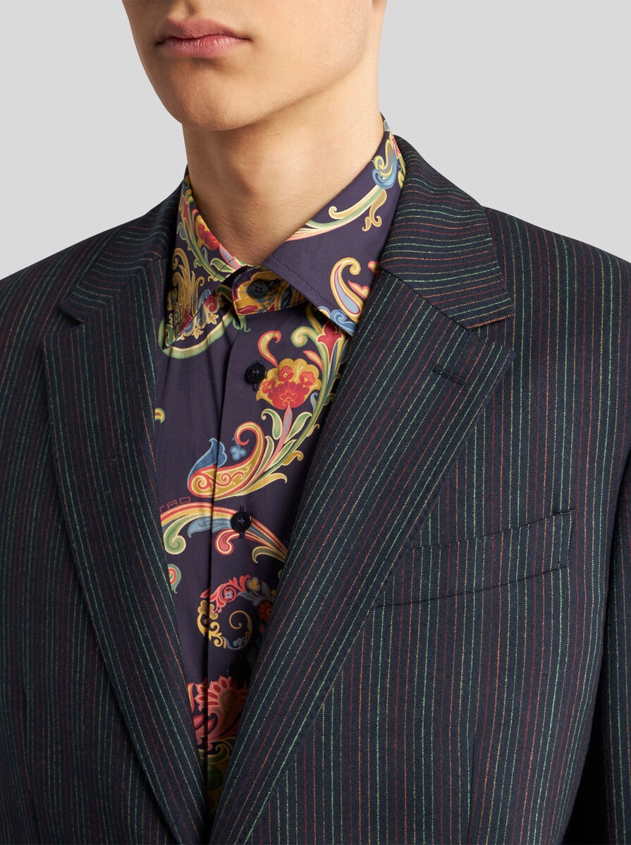 PINSTRIPED WOOL BLAZER - 2