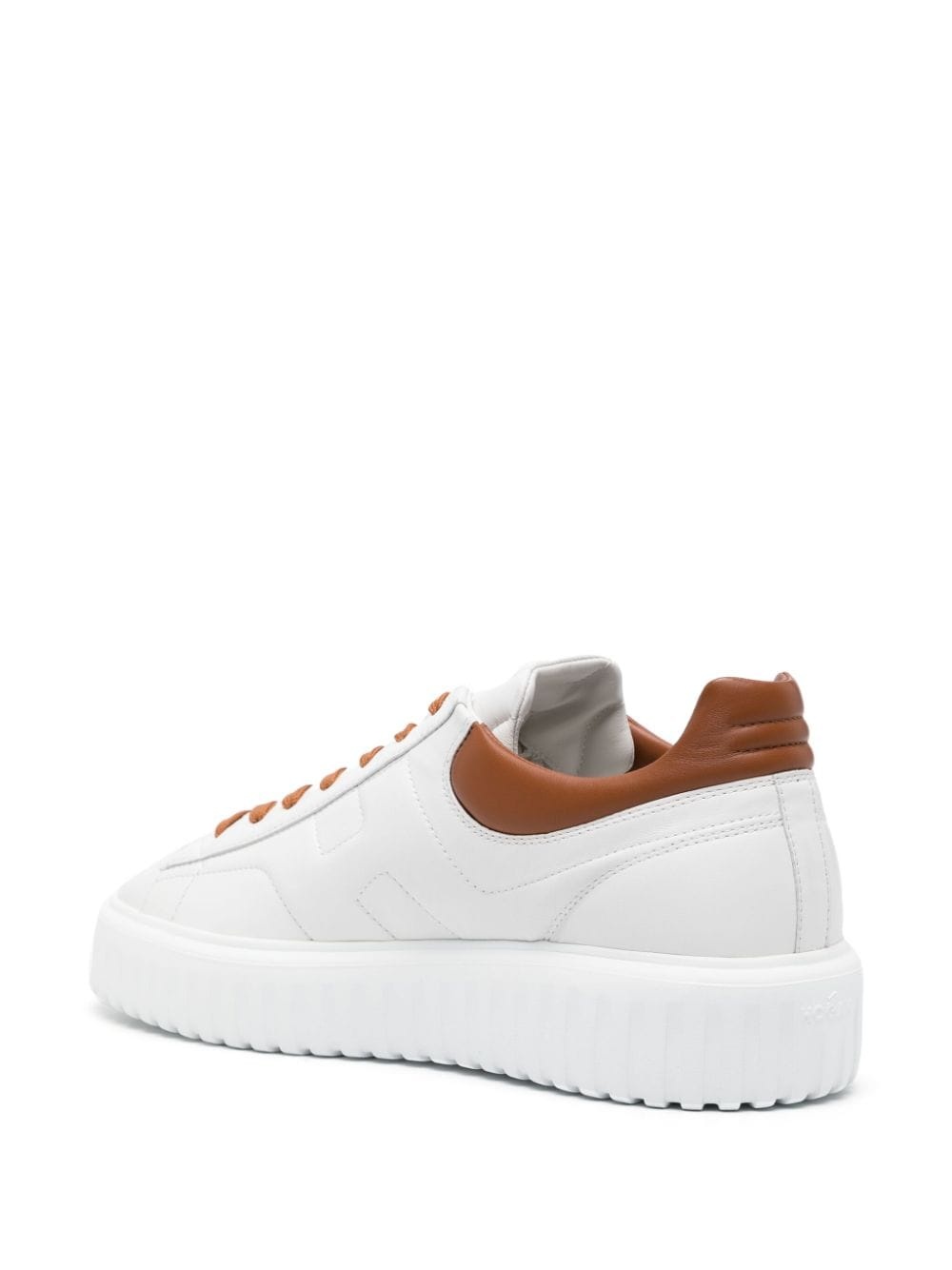lace-up leather sneakers - 3