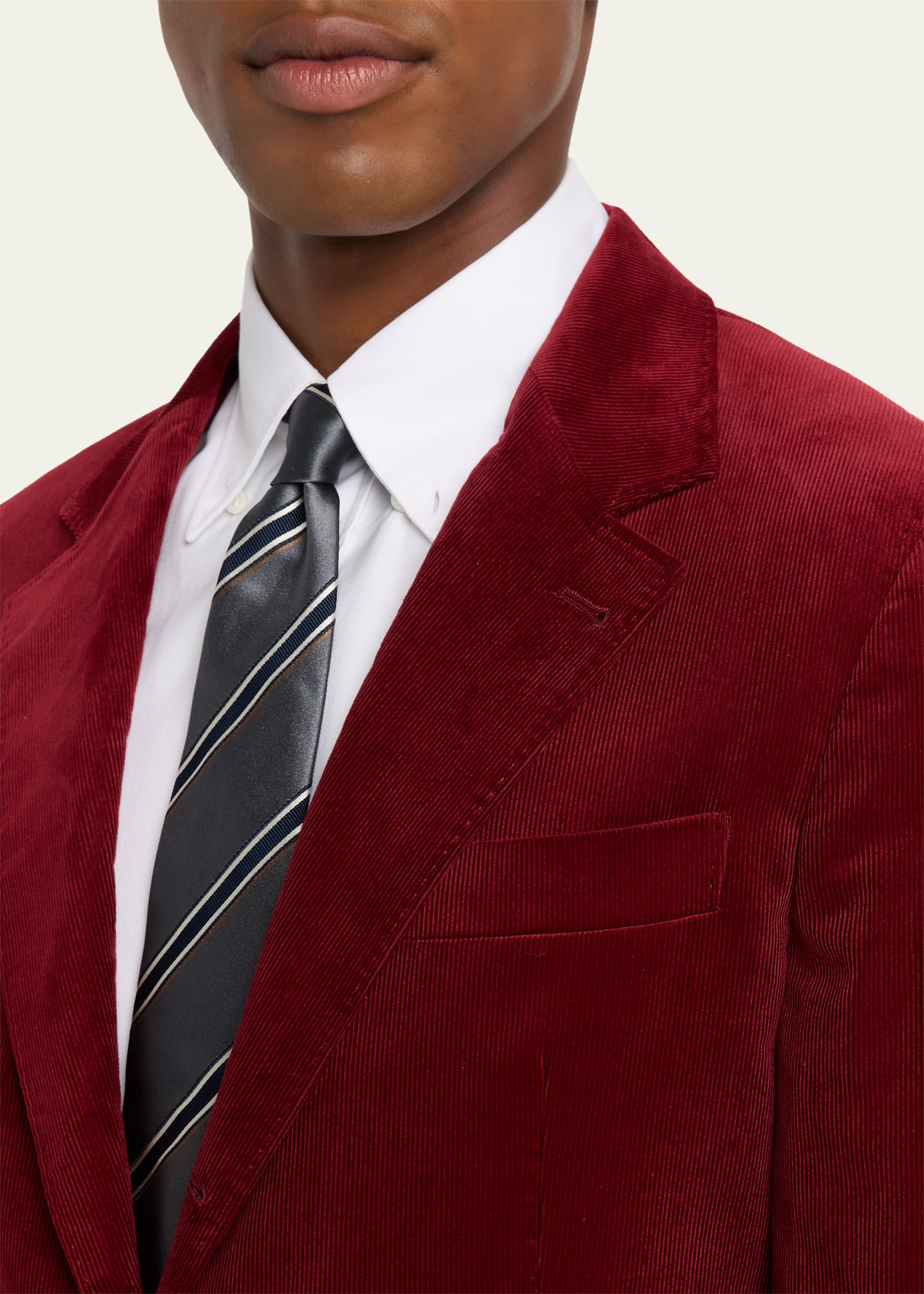 Men's Sea Island Cotton Corduroy Deconstructed Blazer - 7