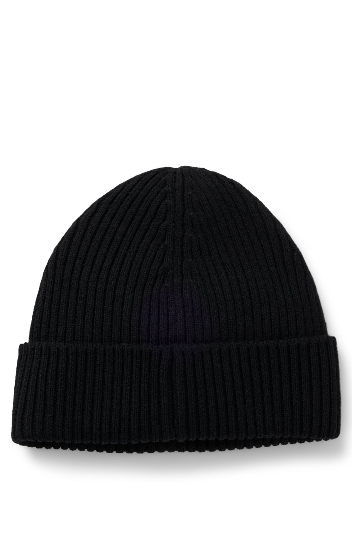 VIRGIN-WOOL BEANIE HAT WITH STACKED-LOGO BADGE - 2
