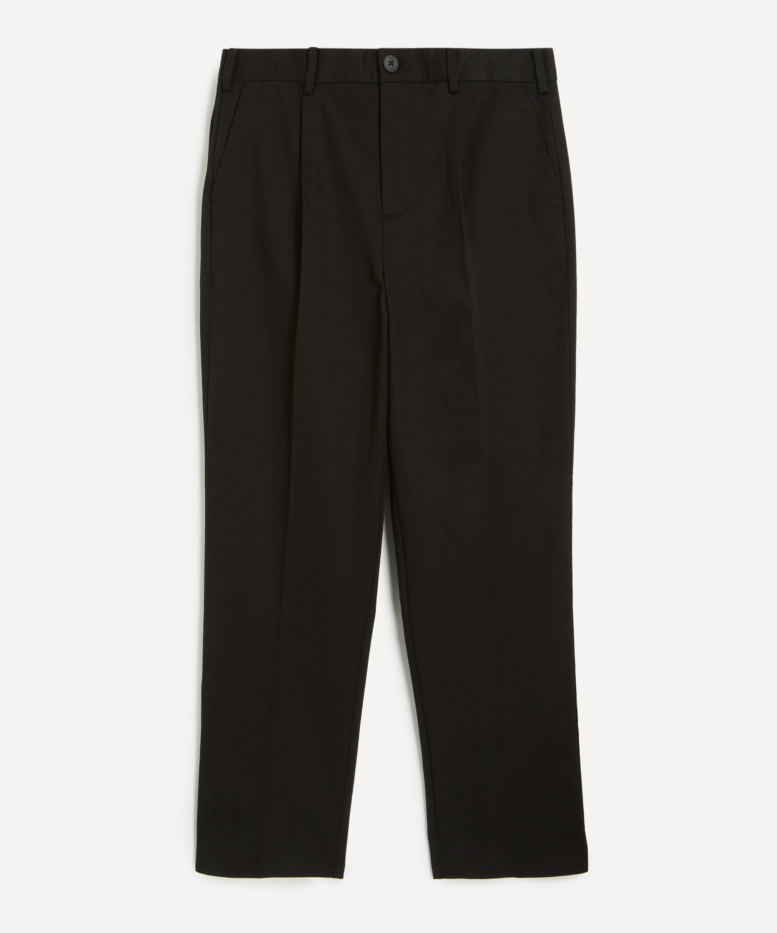 Aubyn Black Wool-Blend Twill Pleated Trousers - 1