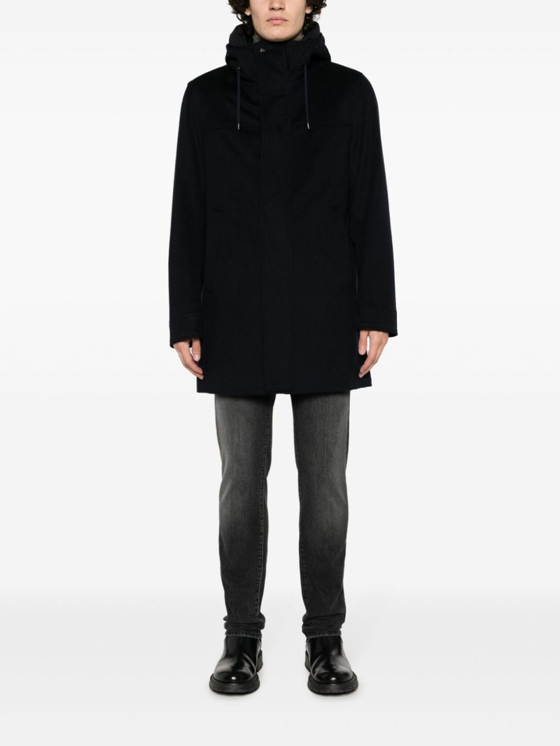 Herno concealed-fastening hooded coat outlook
