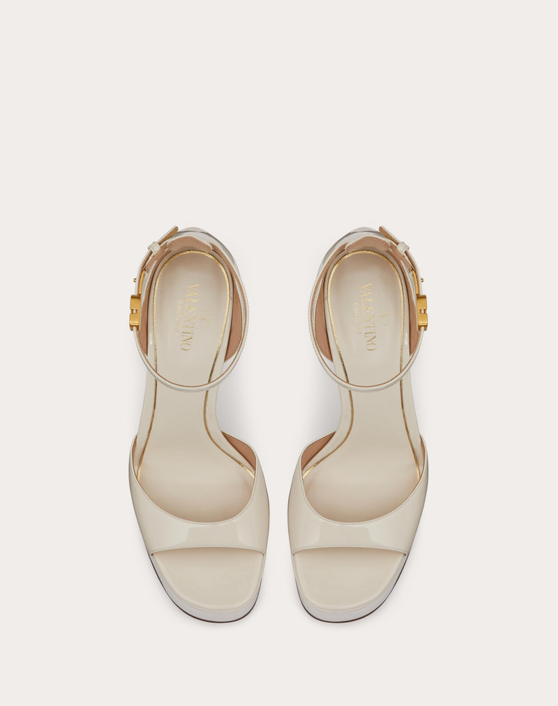VALENTINO GARAVANI TAN-GO PLATFORM PATENT LEATHER SANDAL 155MM 4