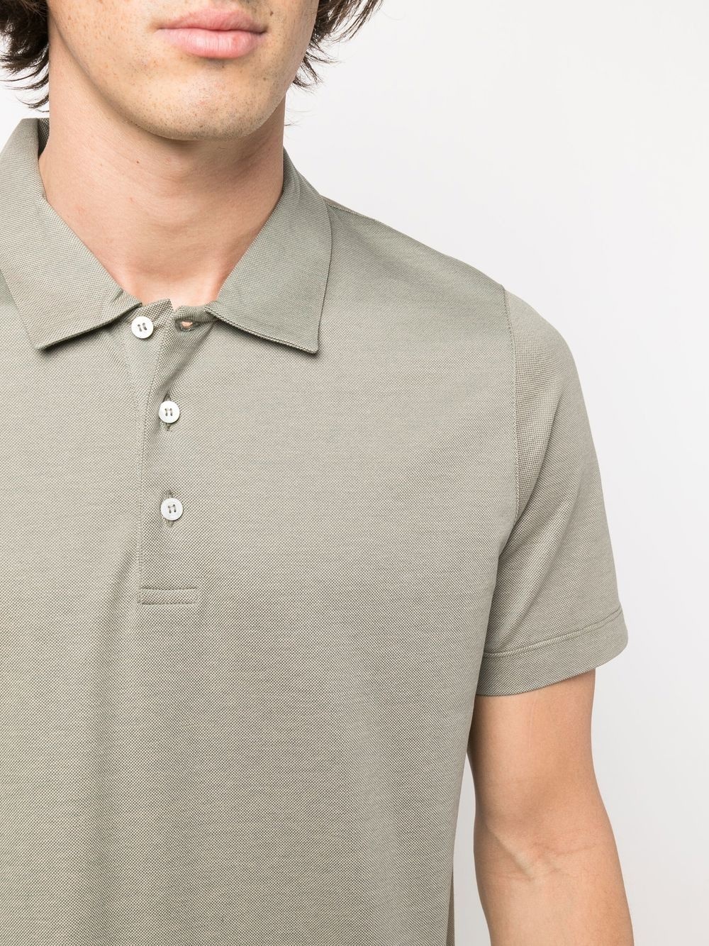 short-sleeve cotton polo shirt - 5