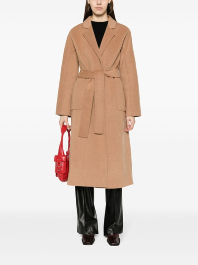 STAND STUDIO belted wool-blend coat outlook