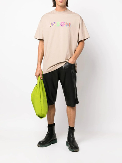 MSGM logo-print short-sleeve T-shirt outlook