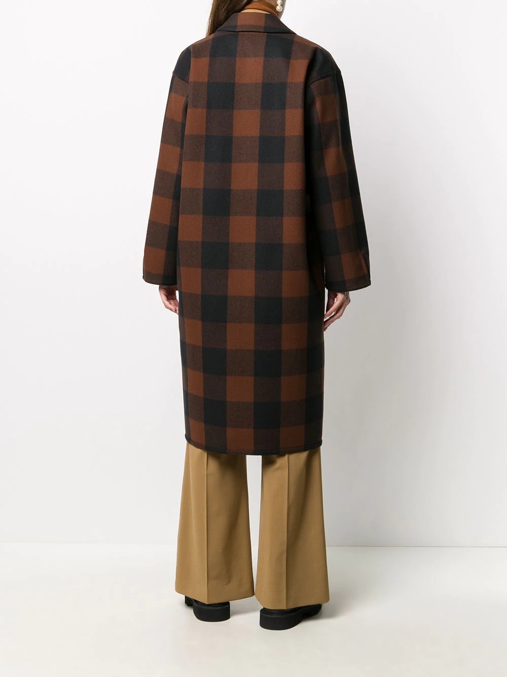 Monreith check longline coat - 4