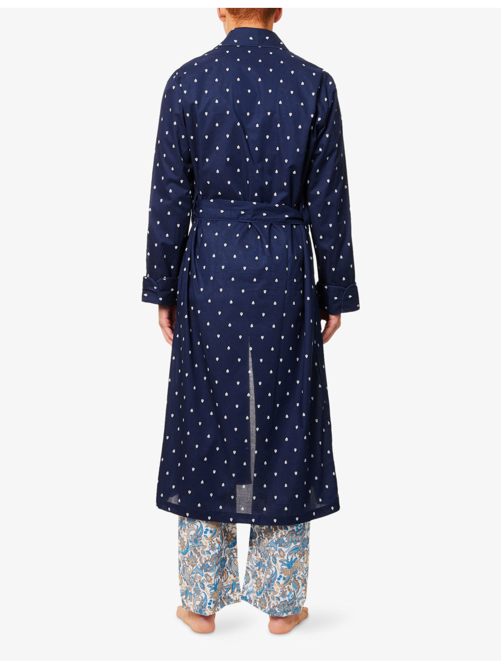 Nelson Graphic-Pattern Cotton-Poplin Robe - 4