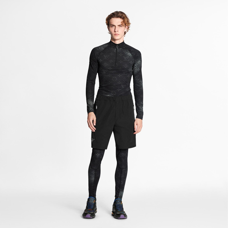 Louis Vuitton Technical Printed Half-Zip Long-Sleeved Top outlook