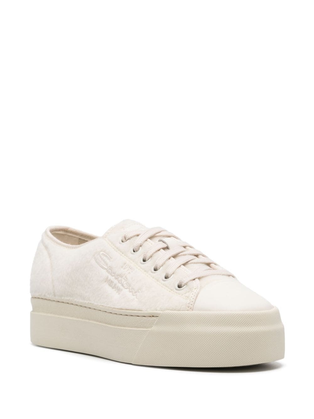 40mm faux fur platform sneakers - 2
