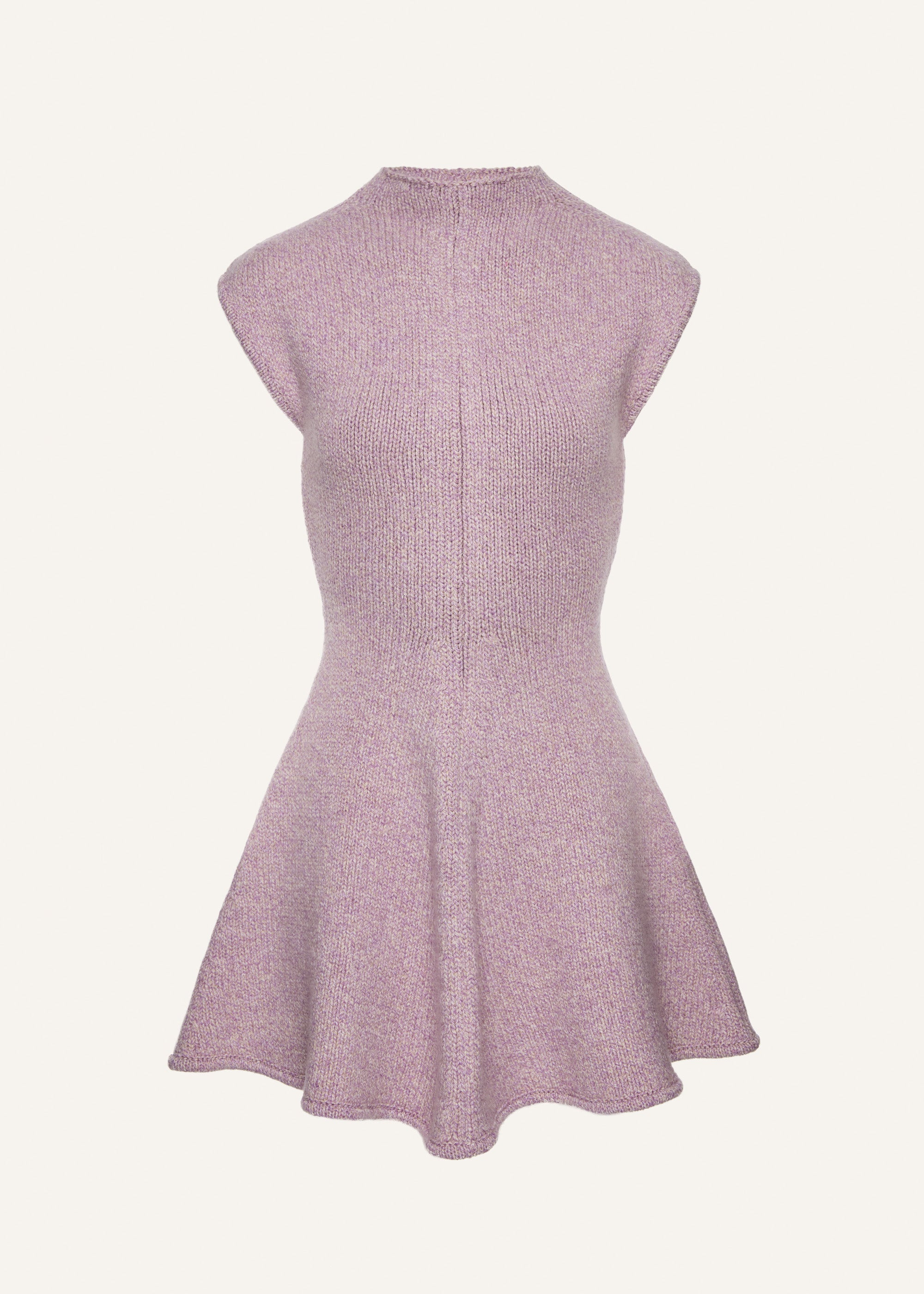 Marled knit skater dress in pink - 1