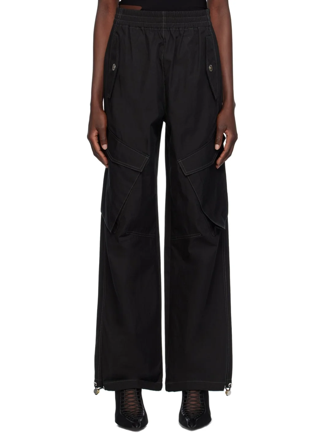 Black Snap Trousers - 1