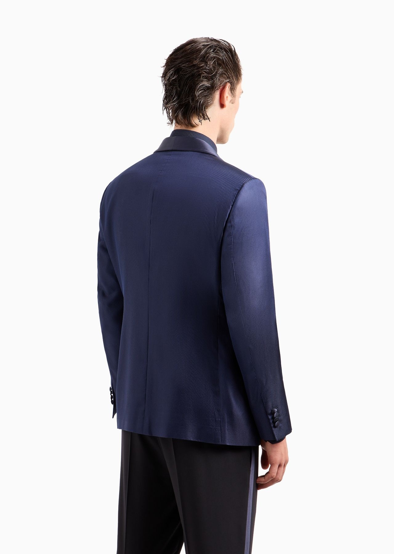 Soho line single-breasted tuxedo jacket in silk jacquard - 3