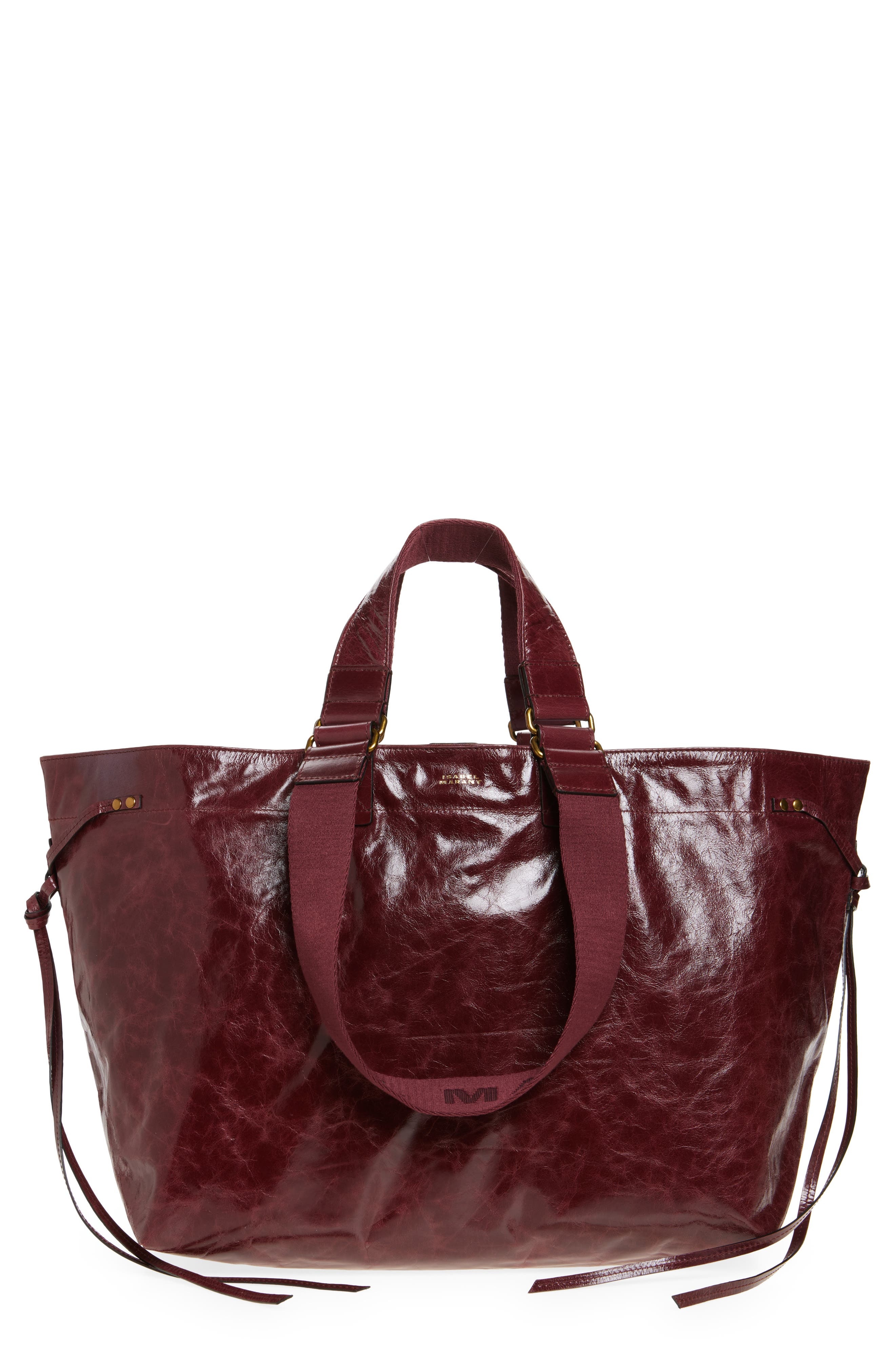 Isabel Marant Wardy Leather Shopper Tote in Grapefruit at Nordstrom - 1