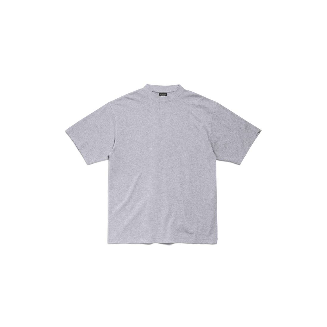BALENCIAGA Men's Patch Garde-robe T-shirt Medium Fit in Grey