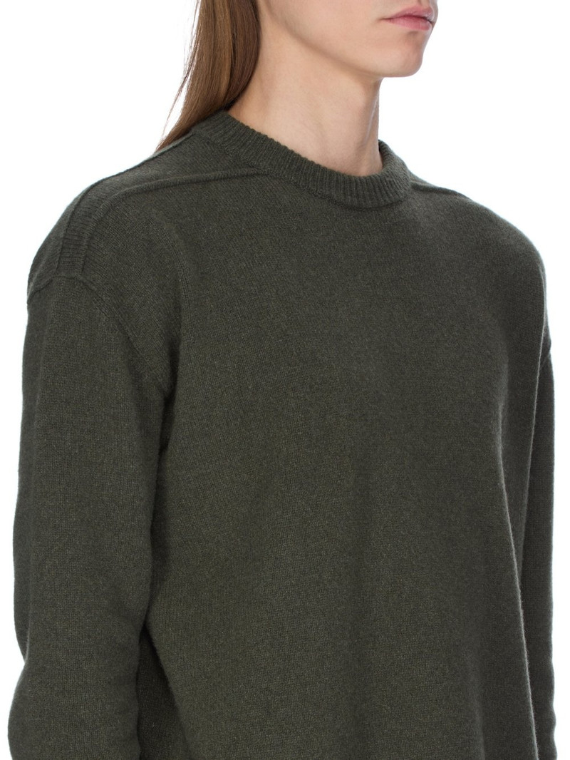 Boiled Cashmere and Wool-Blend Sweater Green 4