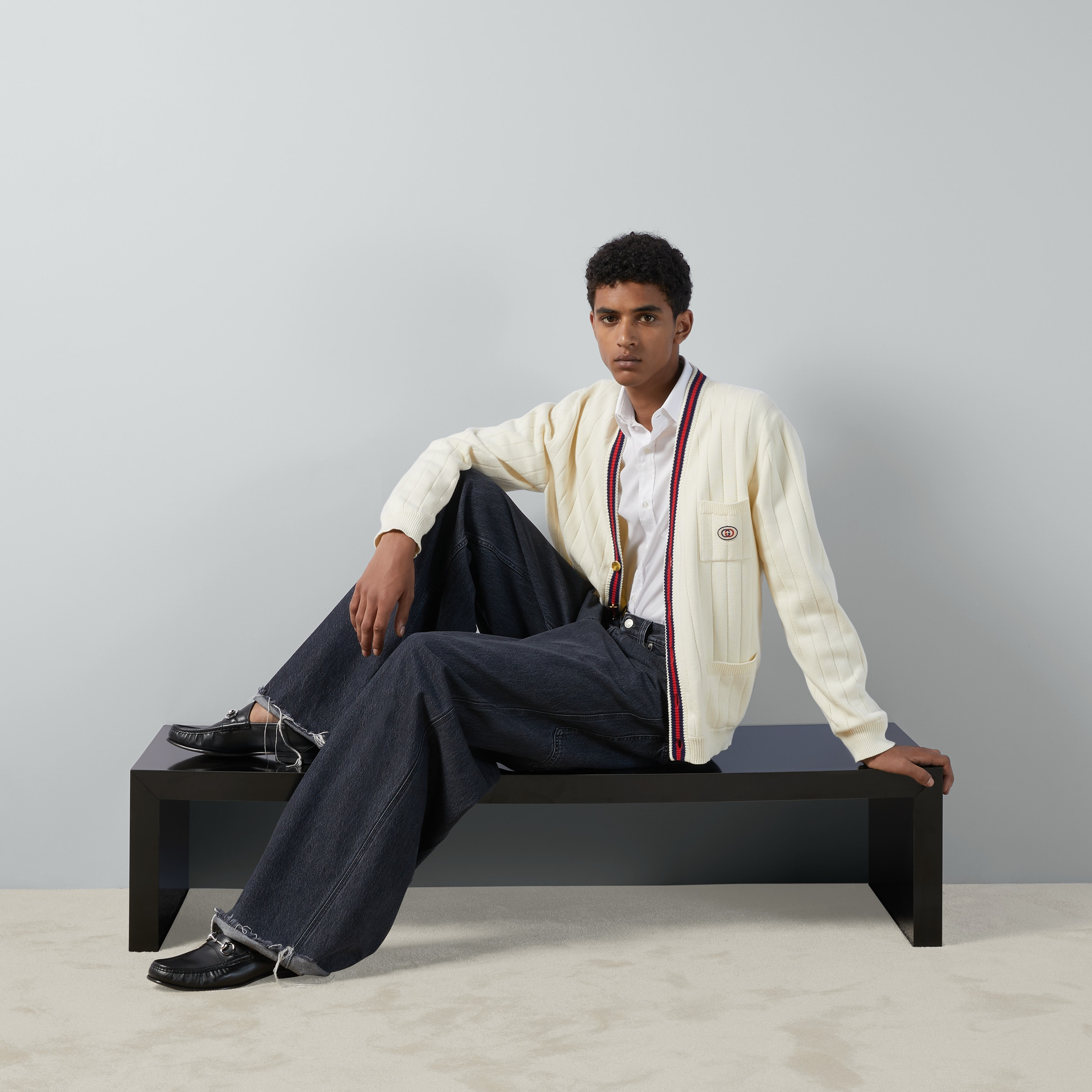 Cotton shirt with Double G embroidery - 2