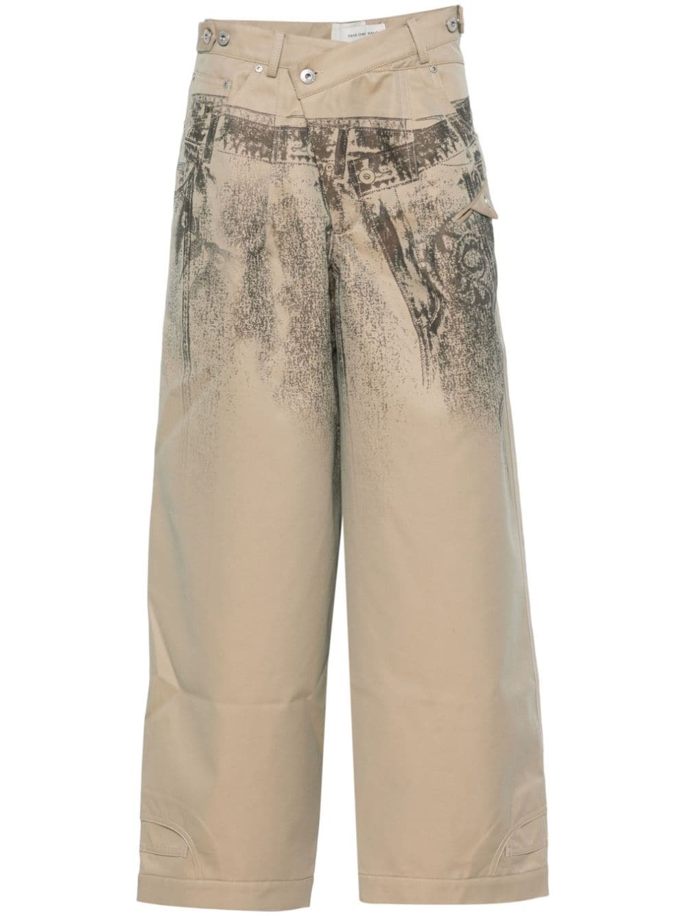 graphic-print trousers - 1