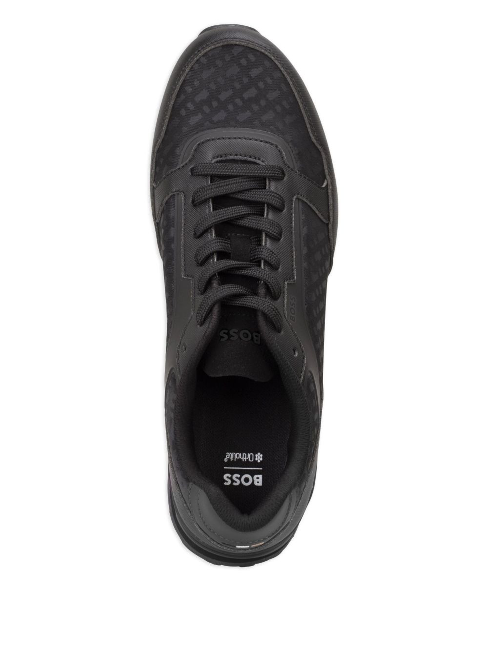 patterned lace-up sneakers - 3