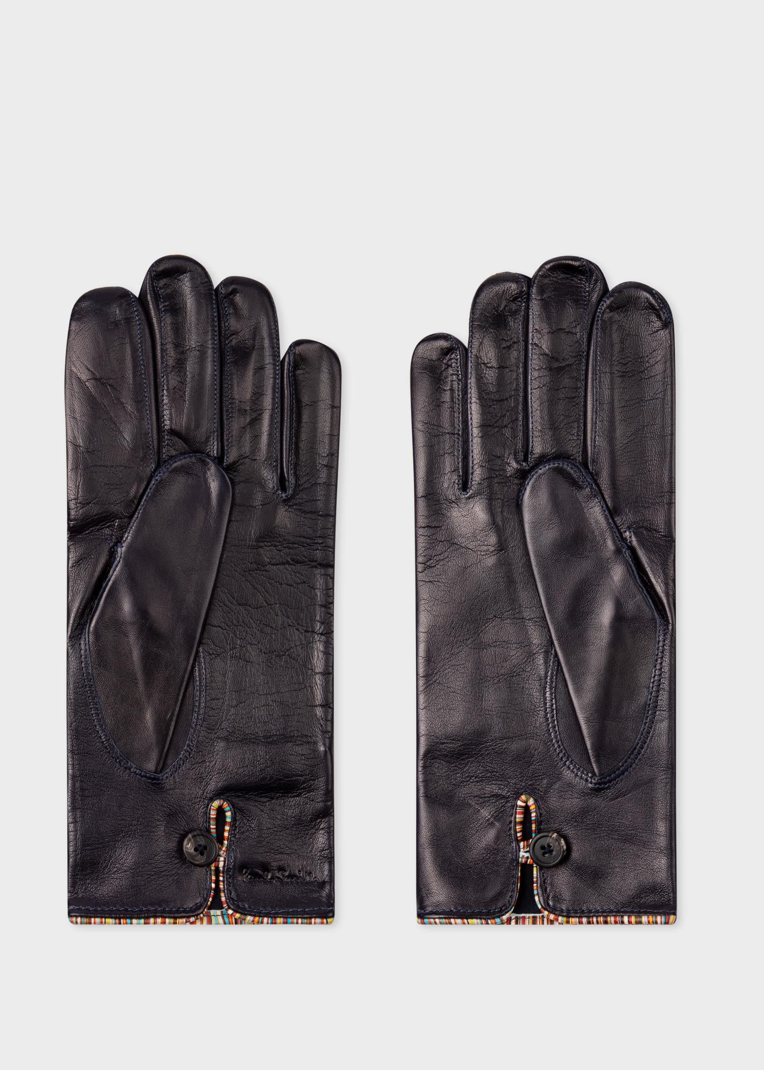 Leather Gloves With 'Signature Stripe' Piping - 2