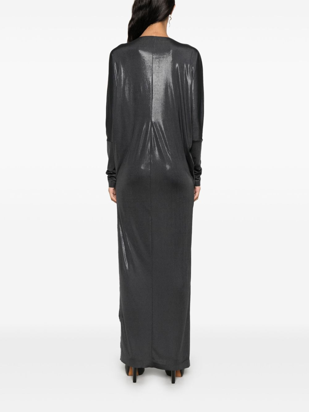 wrap dolman-sleeve gown - 4