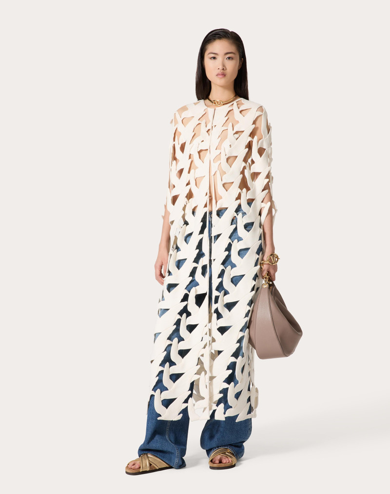 Valentino EMBROIDERED COMPACT DRAP CAPE outlook
