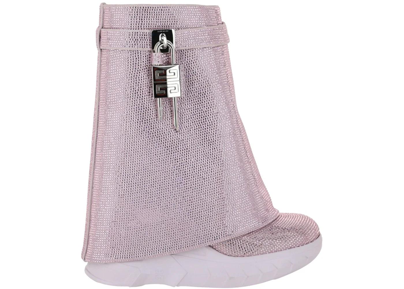Givenchy Shark Lock Biker Ankle Boots Soft Lilac (Women's) - 1