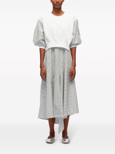 3.1 Phillip Lim striped asymmetric cotton dress outlook