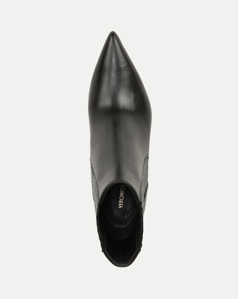 LISA LEATHER MID-HEEL BOOTIE - 3