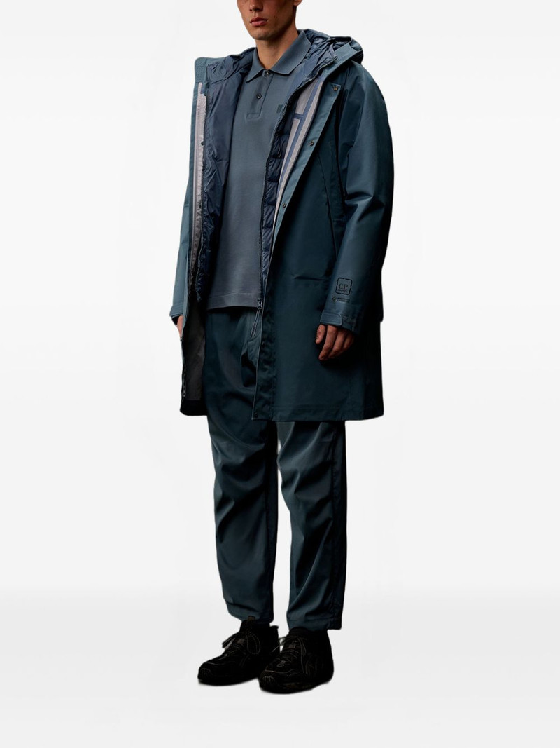 C.P. Company hooded button-fastening raincoat outlook