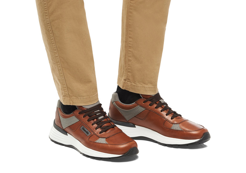 Ch873
Vintage Calf Leather Retro Sneaker Burnt 5