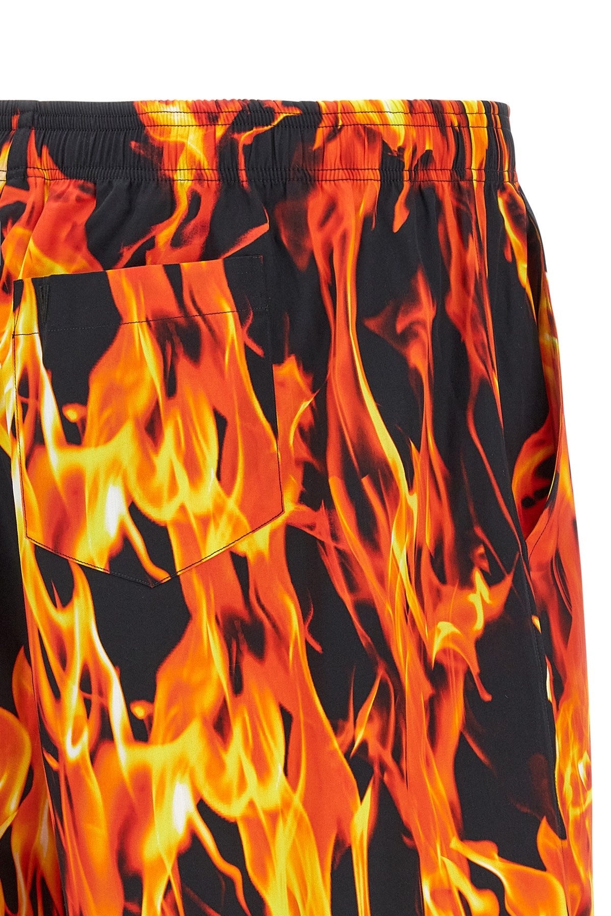 Vetements Men 'Black & Orange Fire' Bermuda Shorts - 4