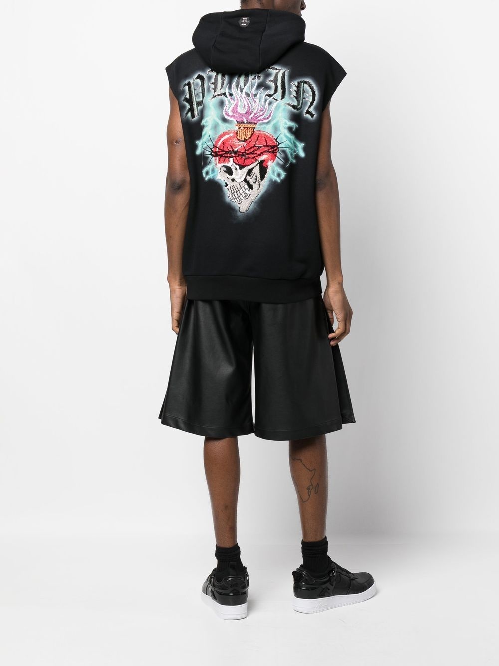 Love Tattoo sleeveless hoodie - 2