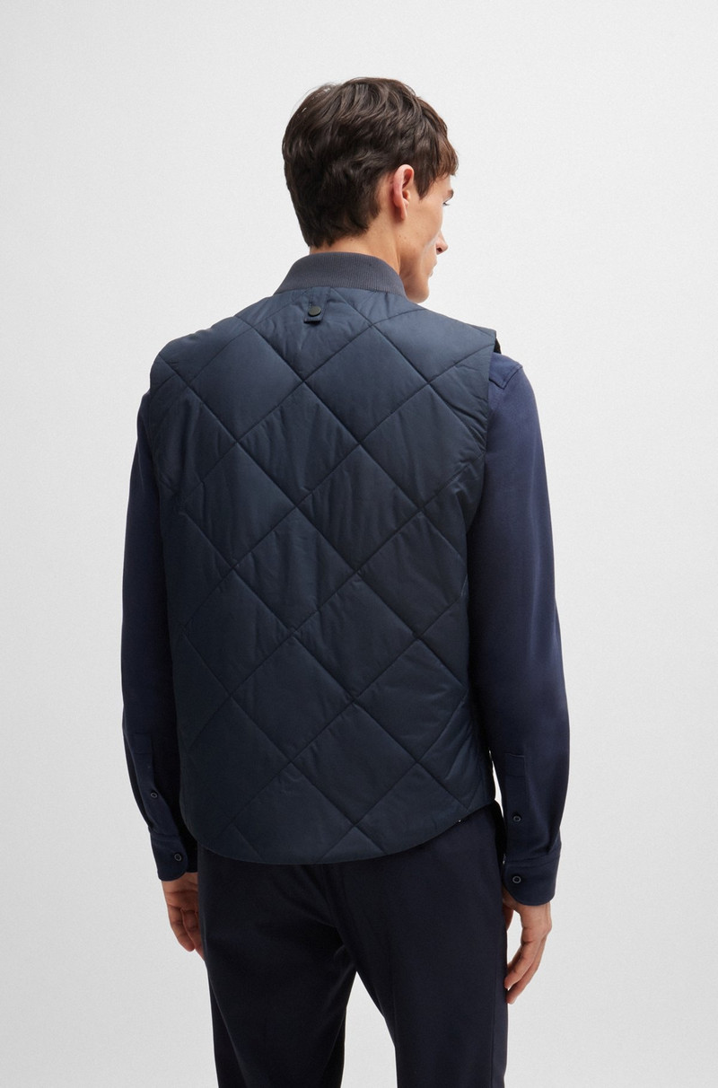 WATER-REPELLENT REGULAR-FIT GILET WITH DIAMOND QUILTING 4