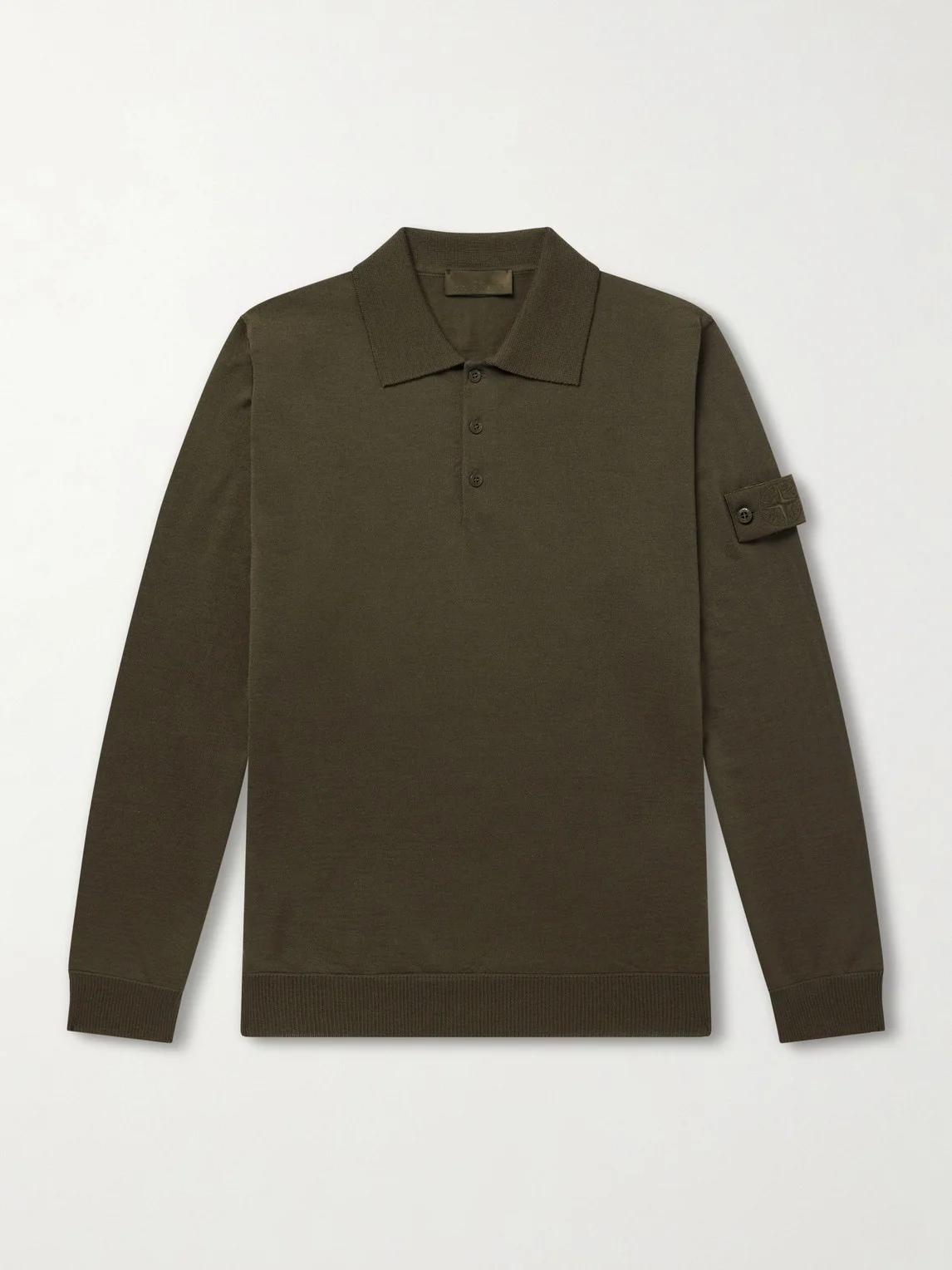STONE ISLAND GHOST Virgin Wool Polo Shirt - 1