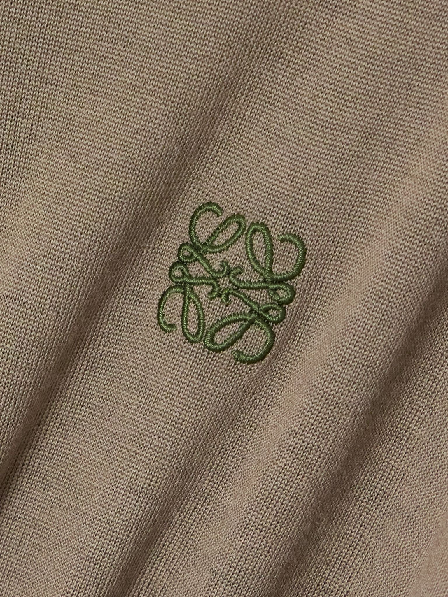 Embroidered wool sweater Sage green - 5