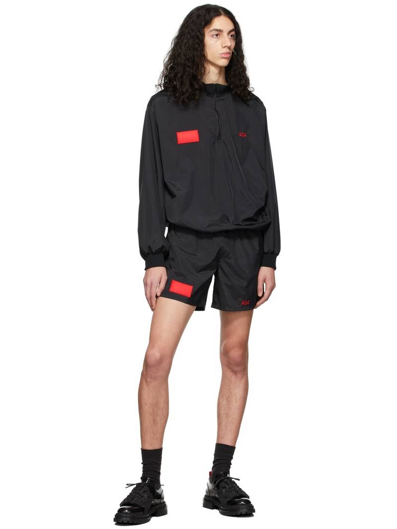 424 Black Half-Zip Jacket outlook